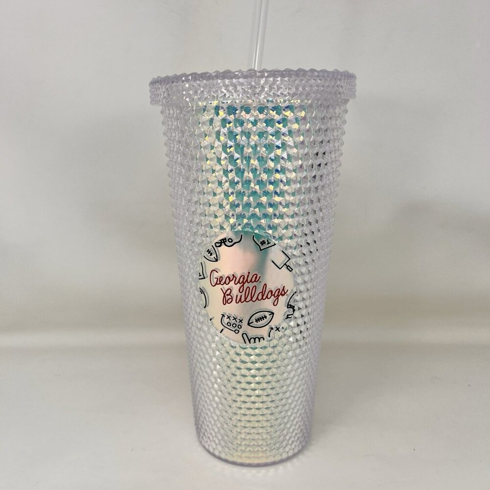 Genuine College Product Georgia Bulldogs Iridescent Studded 24oz Tumbler